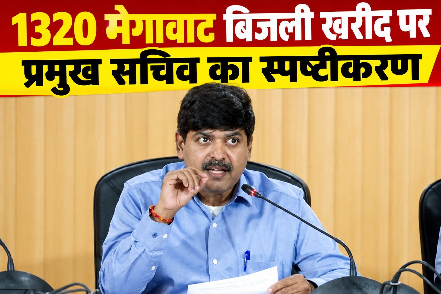 1320 मेगावाट बिजली खरीद पर प्रमुख सचिव का स्पष्टीकरण, कहा-नियमों और प्रतिस्पर्धी प्रक्रिया का हुआ पालन